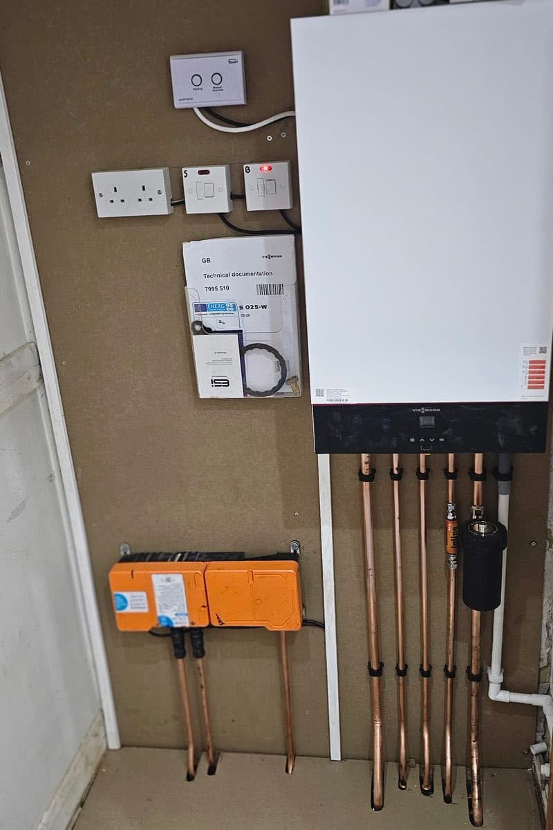 Viessmann boiler installation with copper pipework Sittingbourne